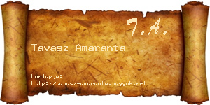 Tavasz Amaranta névjegykártya